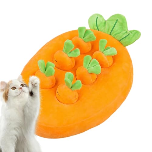 Whrcy Hundespielzeug für Garten, Karotten, Karottenbauernhof, interaktives Spielzeug für Katzen, Karottenfarm, Zugspielzeug für Karotten, Ananas und Erdbeeren, Puzzle-Spielzeug von Whrcy