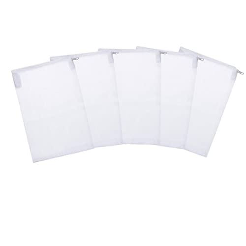 Whyzsjnclg Aquariumfiltermedienbeutel Fein Mesh weiß mit Reißverschluss für Fischtank aktivierte Kohlenstoffkeramikringe 5pcs Aquarium Filter Medienbeutel von Whyzsjnclg