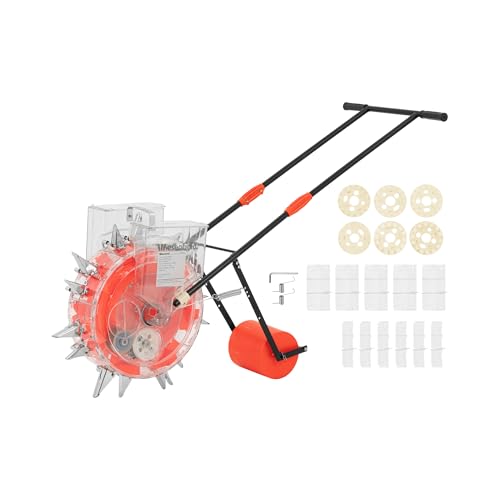 Wiesenfield Sämaschine zum Schieben 5 bis 7 Saatdosierer für Saaten, Dünger und Rasen Abstand: 20-33 cm Saattiefe: 7 cm Walze Handsämaschine Dippelmaschine Düngemaschine von Wiesenfield