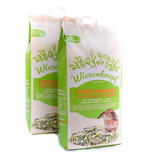 Wiesenknopf Kaninchenfutter Strukturmüsli 15kg von grünhopper