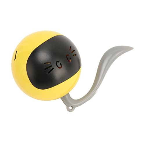 Wifehelper Automatisches Katzenballspielzeug, Touch-Steuerung, USB-Aufladung, Energiesparend, Interaktiver Katzenball für den Innenbereich für Kätzchen (Gelb) von Wifehelper