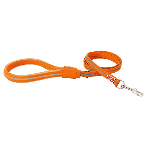 Wigzi 6GLSS58-OR Reflective Waterproof Gel Handle Leash, Einheitsgröße, neon orange von Wigzi