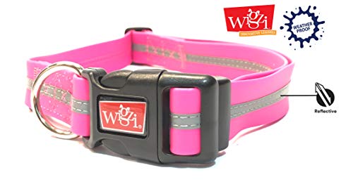 Wigzi LWSC-PK Reflective Waterproof Adjustable Collar, L, neon rosa von Wigzi