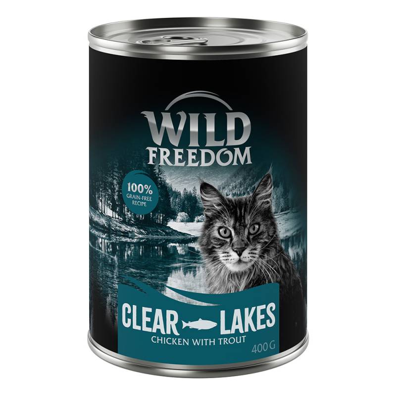 10 € Cyber-Rabatt erbeuten! 24 x 400 g Wild Freedom Nassfutter - Clear Lakes - Forelle & Huhn von Wild Freedom