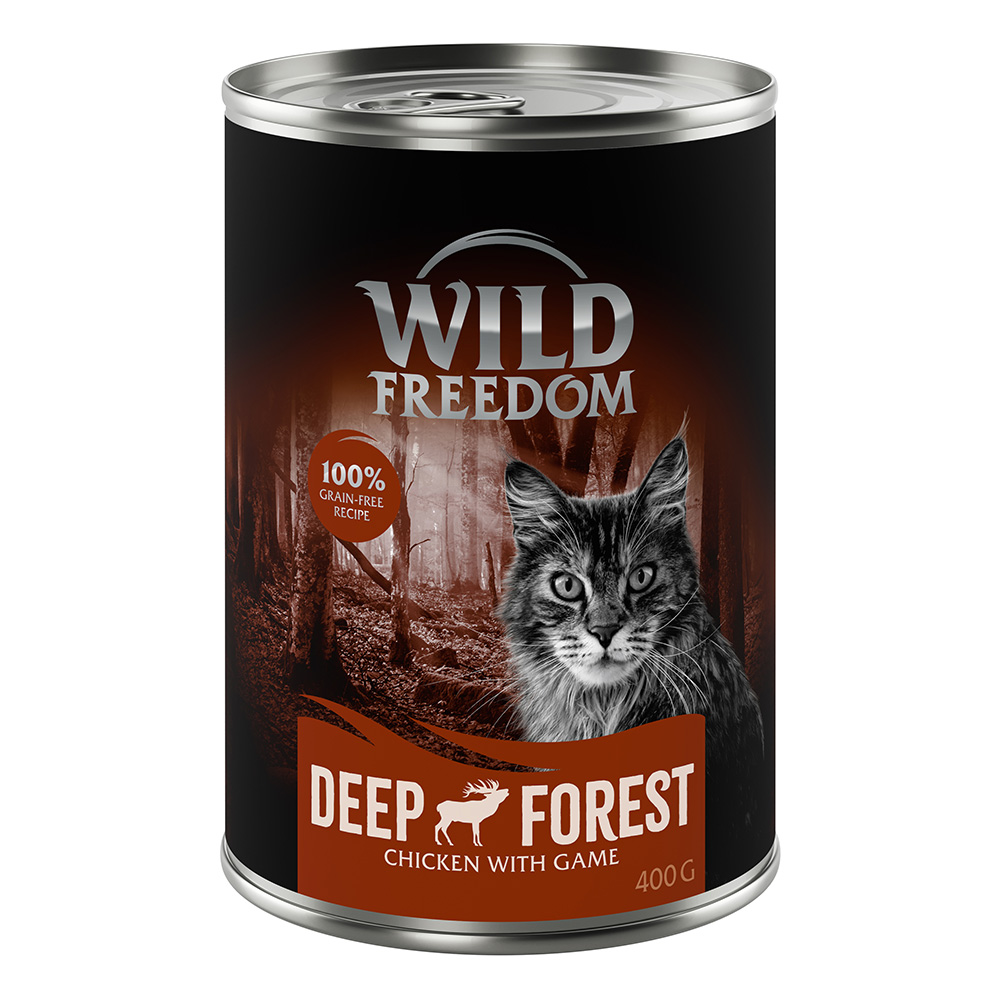 10 € Cyber-Rabatt erbeuten! 24 x 400 g Wild Freedom Nassfutter - Deep Forest - Wild & Huhn von Wild Freedom