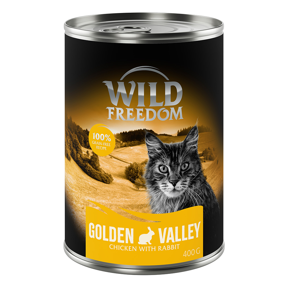 10 € Cyber-Rabatt erbeuten! 24 x 400 g Wild Freedom Nassfutter - Golden Valley - Kaninchen & Huhn von Wild Freedom