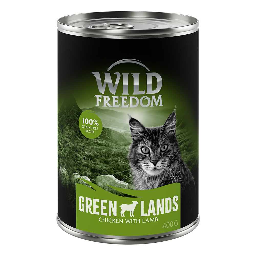 10 € Cyber-Rabatt erbeuten! 24 x 400 g Wild Freedom Nassfutter - Green Lands - Lamm & Huhn von Wild Freedom