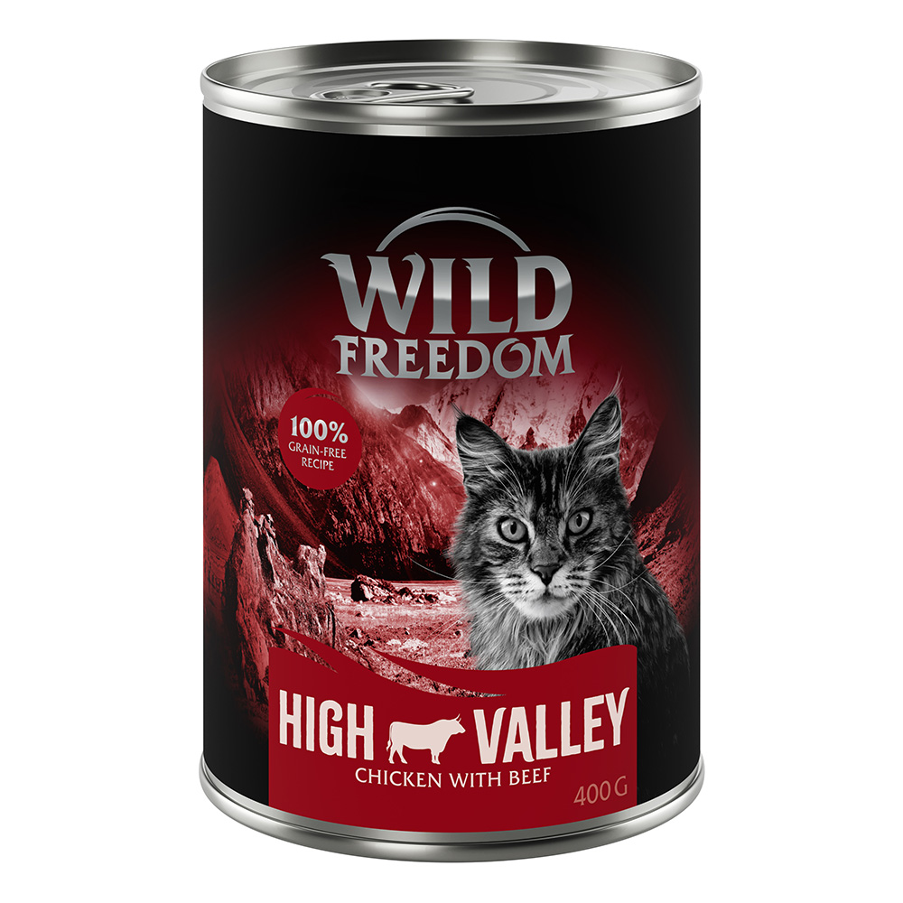 10 € Cyber-Rabatt erbeuten! 24 x 400 g Wild Freedom Nassfutter - High Valley - Rind & Huhn von Wild Freedom