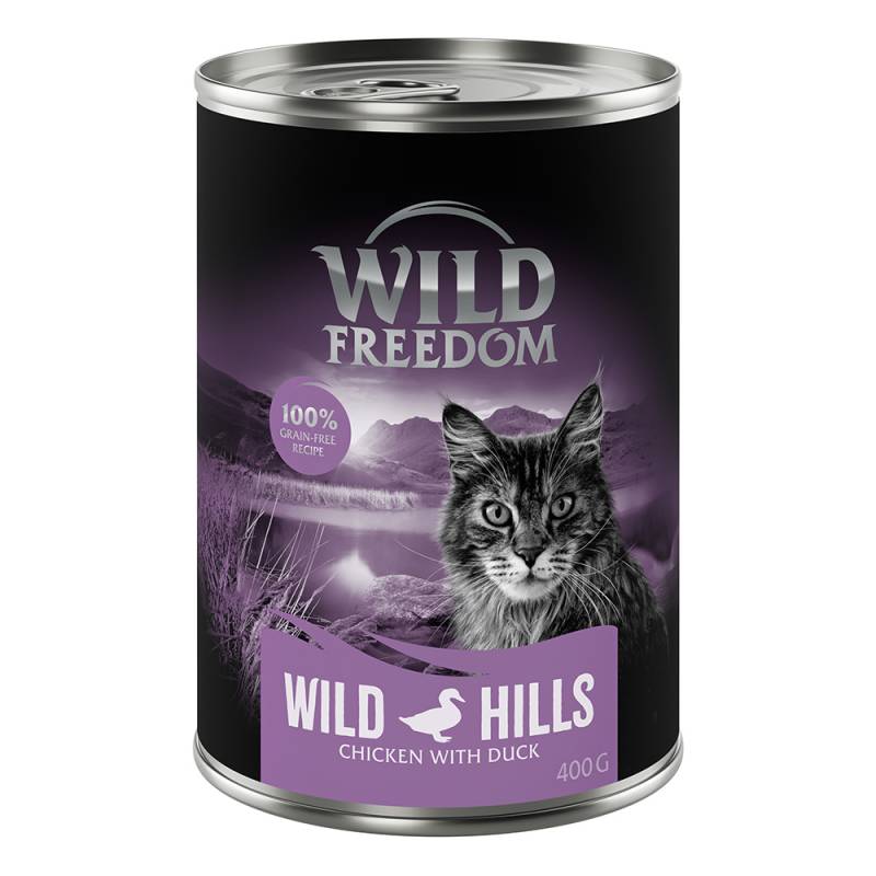 10 € Cyber-Rabatt erbeuten! 24 x 400 g Wild Freedom Nassfutter - Wild Hills - Ente & Huhn von Wild Freedom