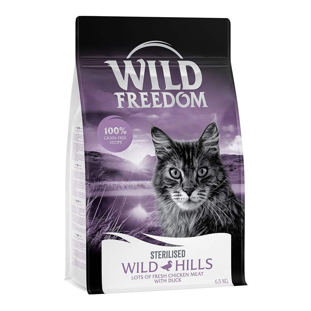 10 € Cyber-Rabatt erbeuten! 6,5 kg Wild Freedom Trockenfutter Wild Hills Sterilised - Ente von Wild Freedom