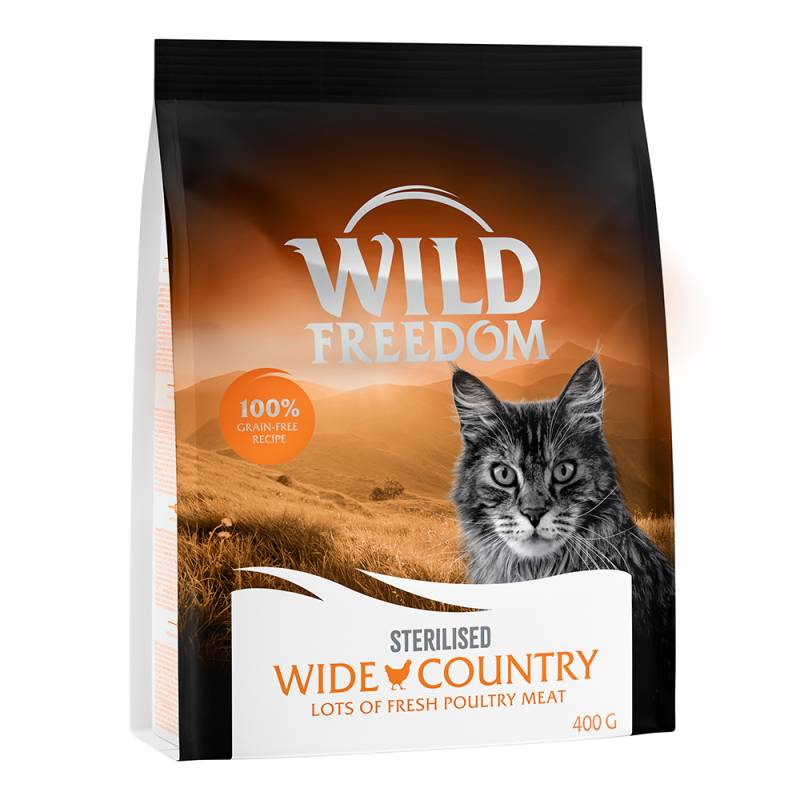 10 % Rabatt auf 2 x 400 g Wild Freedom Trockenfutter (getreidefrei) - Adult "Wide Country" Sterilised Geflügel von Wild Freedom