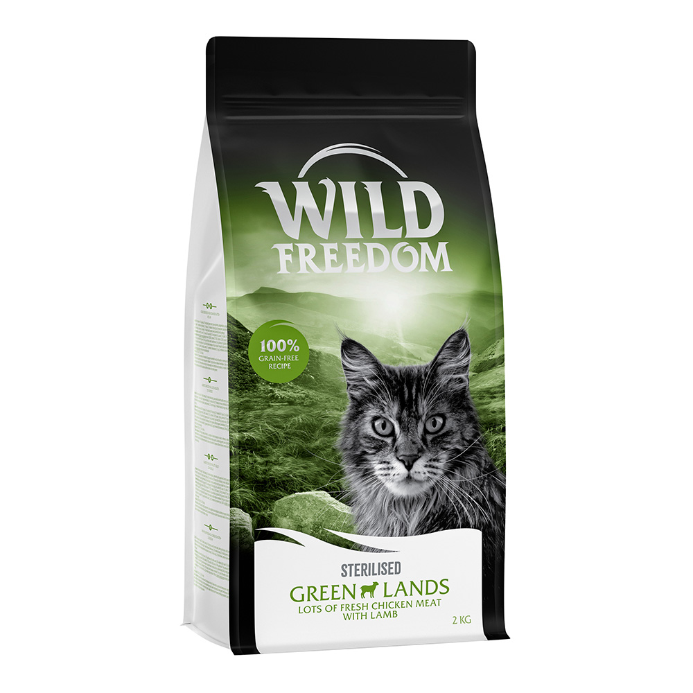 2 kg Wild Freedom Trockennahrung zum Sonderpreis! - Sterilised Green Lands - Lamm von Wild Freedom