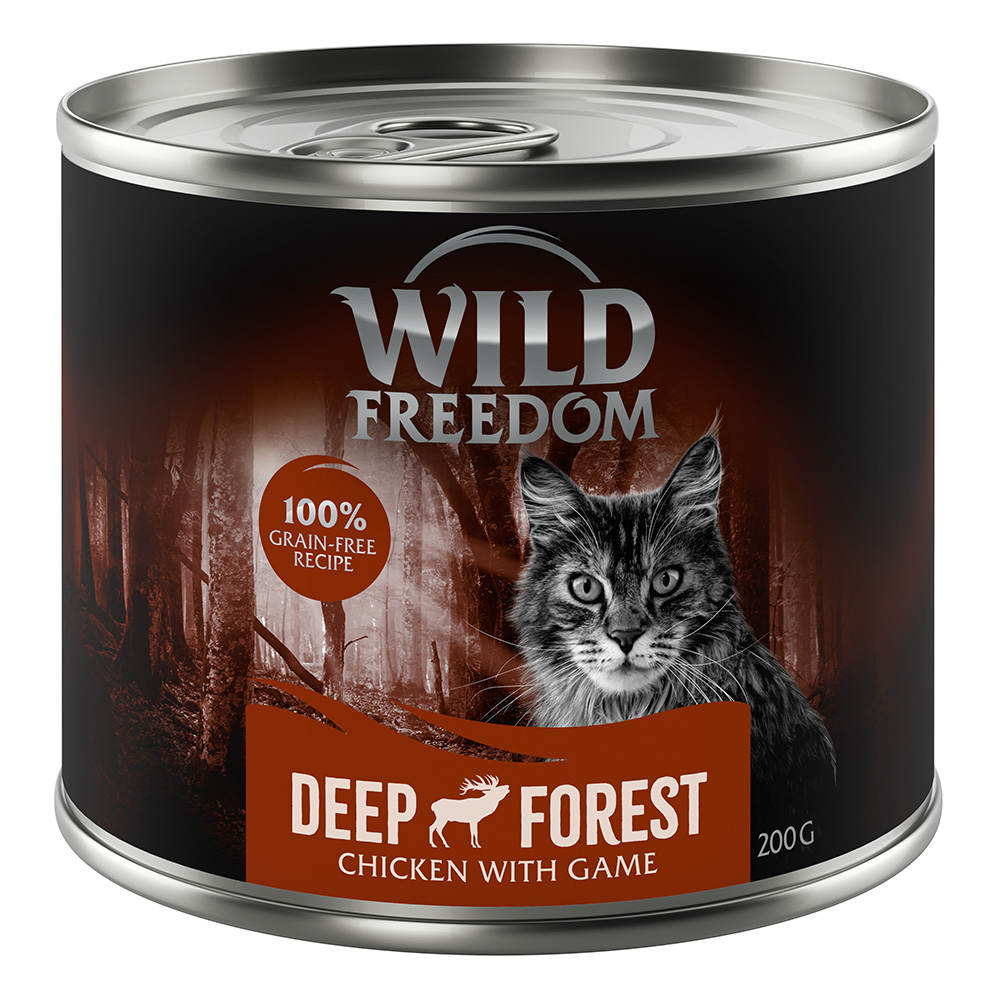 24 x 200 g Wild Freedom + 45 g Hühnerherzen gratis! - Deep Forest - Wild & Huhn von Wild Freedom