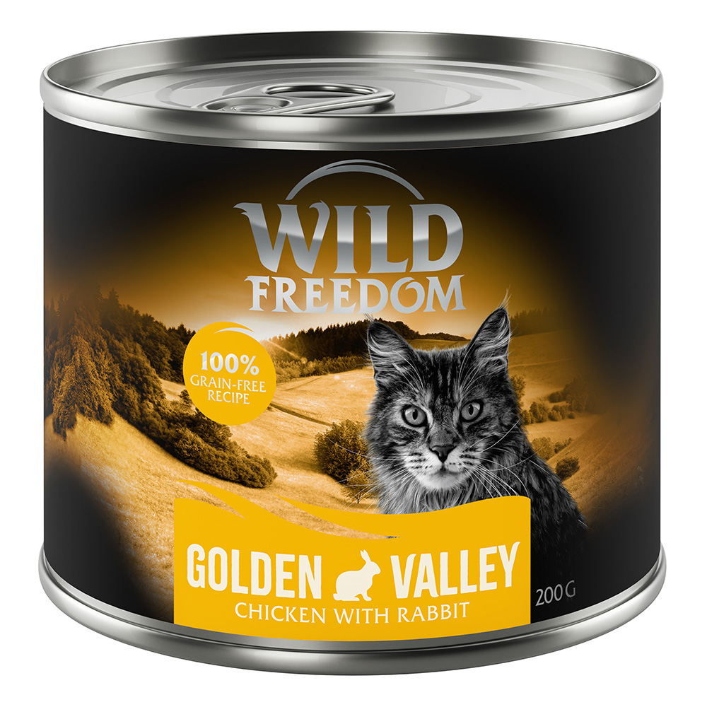 24 x 200 g Wild Freedom + 45 g Hühnerherzen gratis! - Golden Valley - Kaninchen & Huhn von Wild Freedom