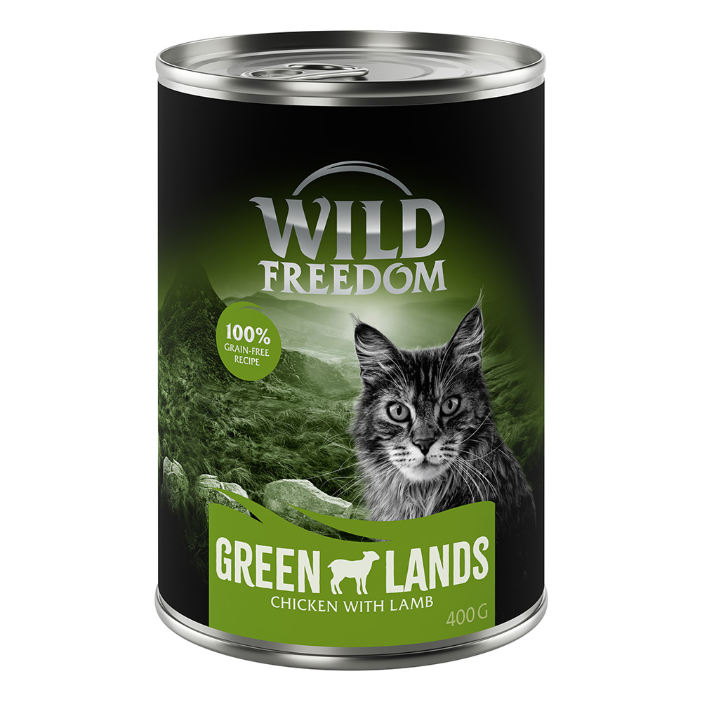 5 + 1 gratis! 6 x 400 g Wild Freedom (getreidefreie Rezeptur) - Green Lands -  Lamm & Huhn von Wild Freedom