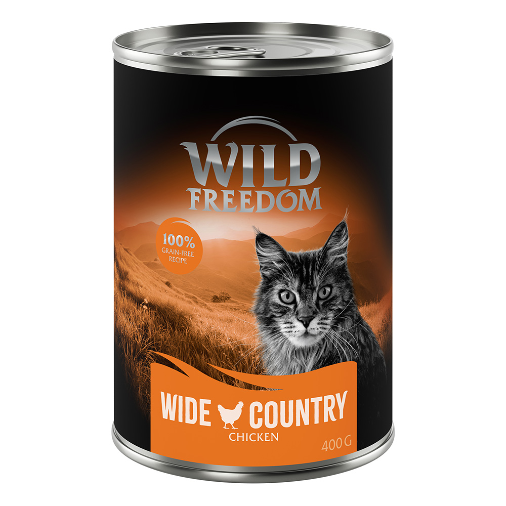 5 + 1 gratis! 6 x 400 g Wild Freedom (getreidefreie Rezeptur) - Wide Country - Huhn pur von Wild Freedom