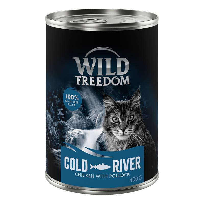 5 + 1 gratis! 6 x 400 g Wild Freedom Nassfutter - Cold River - Seelachs & Huhn von Wild Freedom