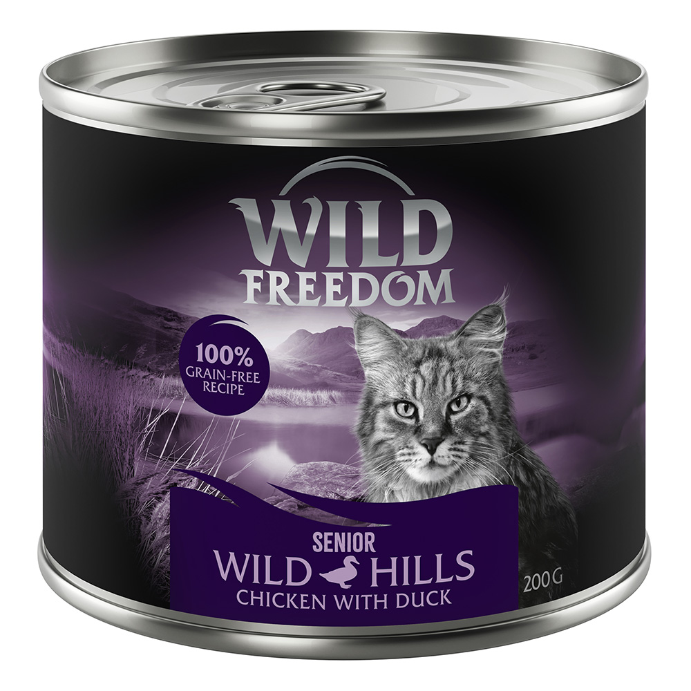 5 + 1 gratis! Wild Freedom 6 x 200 g - SENIOR Wild Hills - Ente & Huhn von Wild Freedom