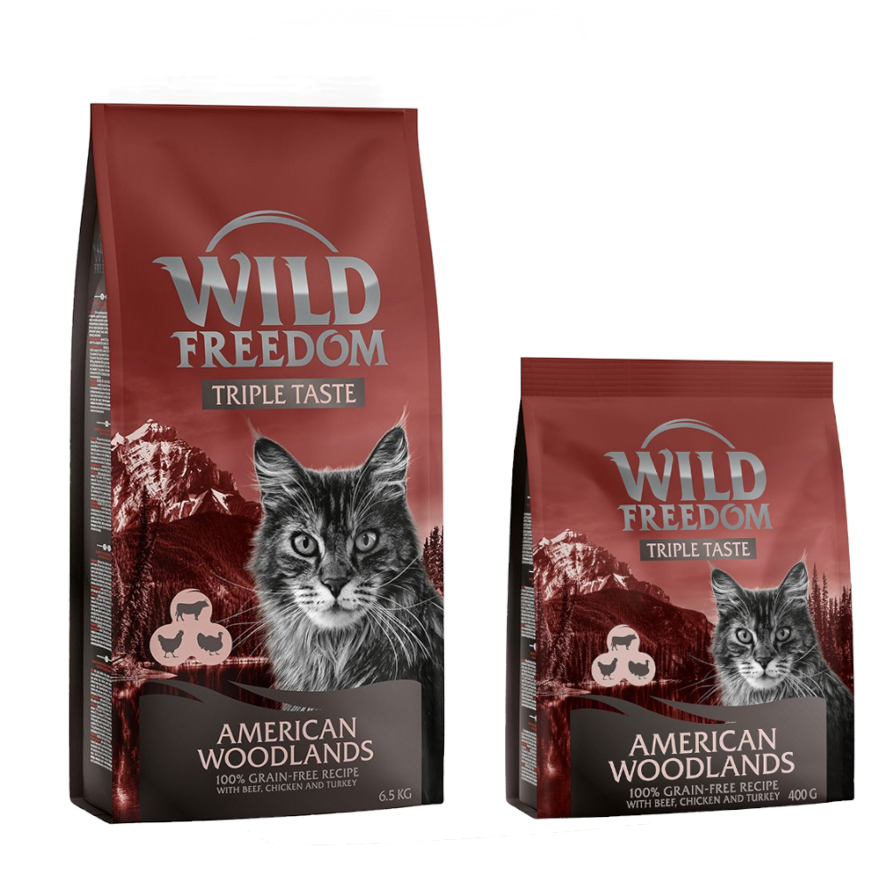 6,5 kg + 800 g Wild Freedom Trockenfutter gratis! - American Woodlands - Rind, Huhn & Truthahn von Wild Freedom