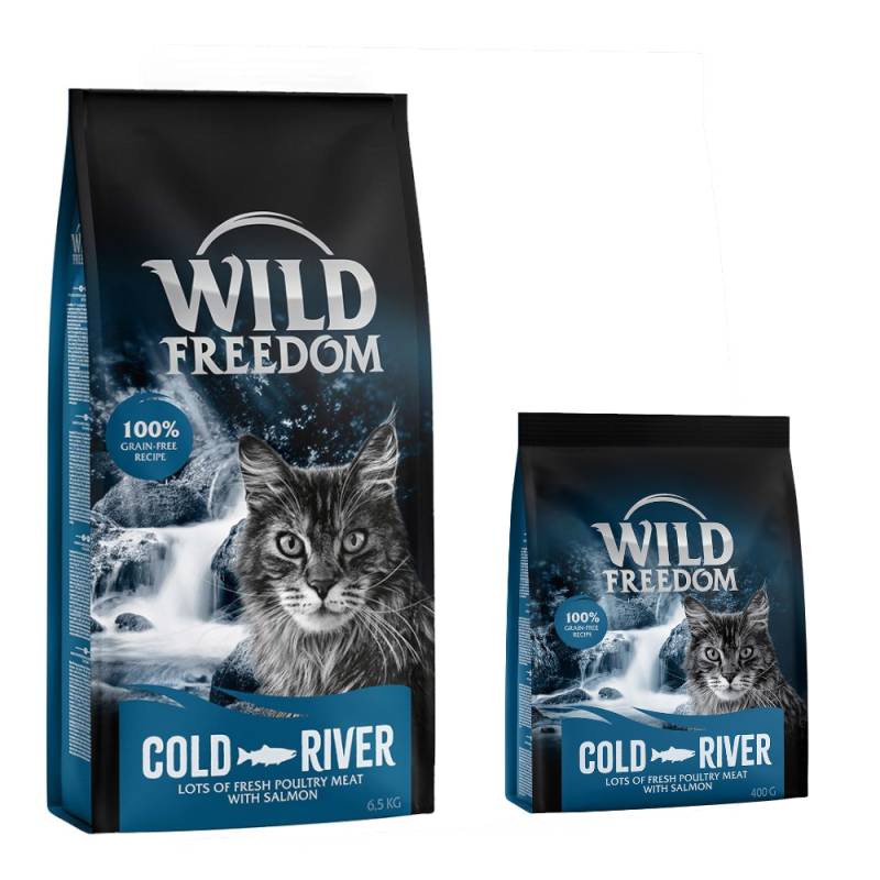 6,5 kg + 800 g Wild Freedom Trockenfutter gratis! - Sterilised: Cold River - Lachs von Wild Freedom