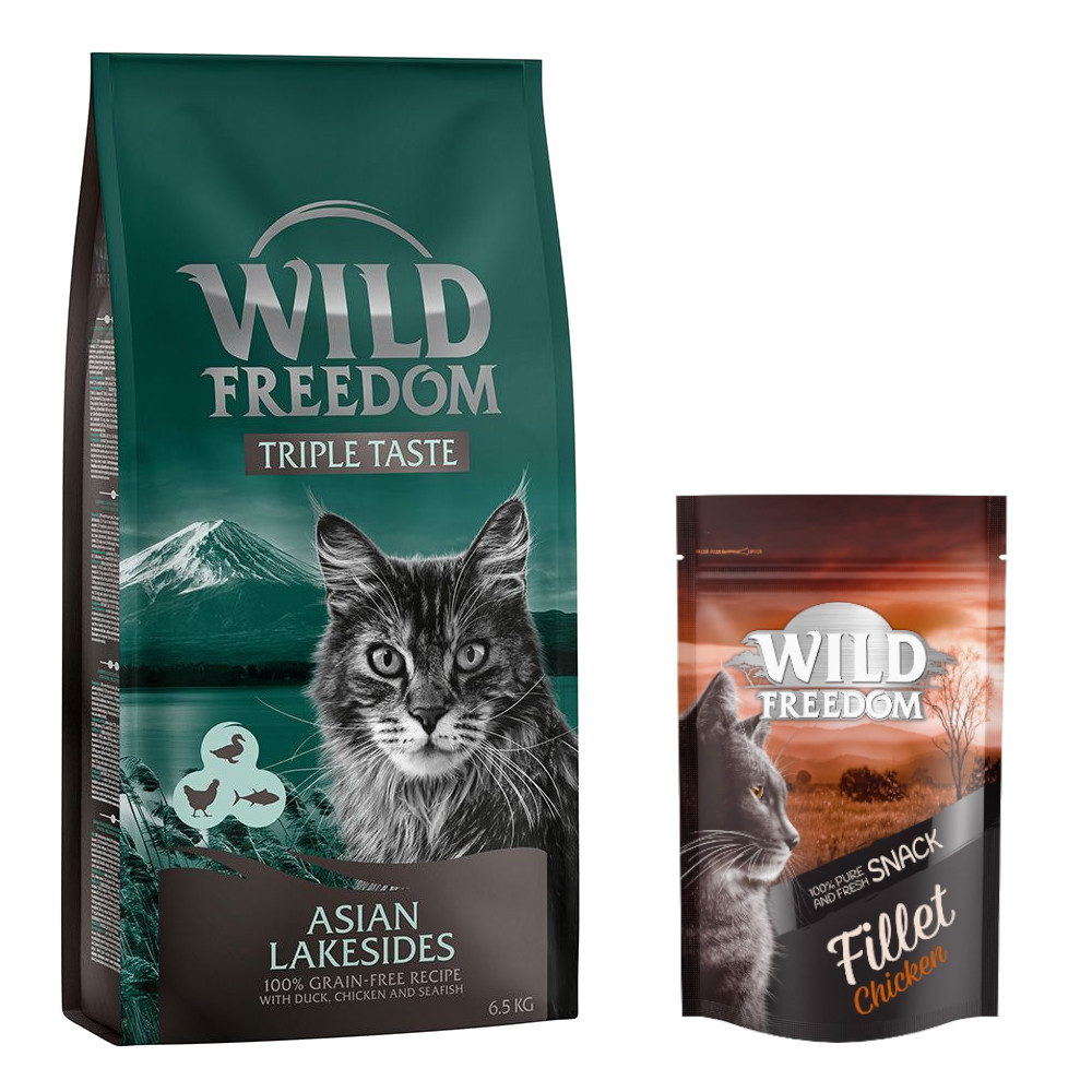 6,5 kg Wild Freedom + Filet Snack gratis! Asian Lakesides - Ente, Huhn & Meeresfisch von Wild Freedom