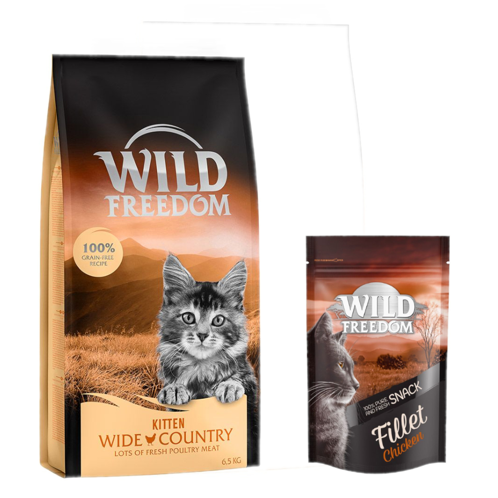 6,5 kg Wild Freedom + Filet Snack gratis! Kitten Wide Country - Geflügel von Wild Freedom