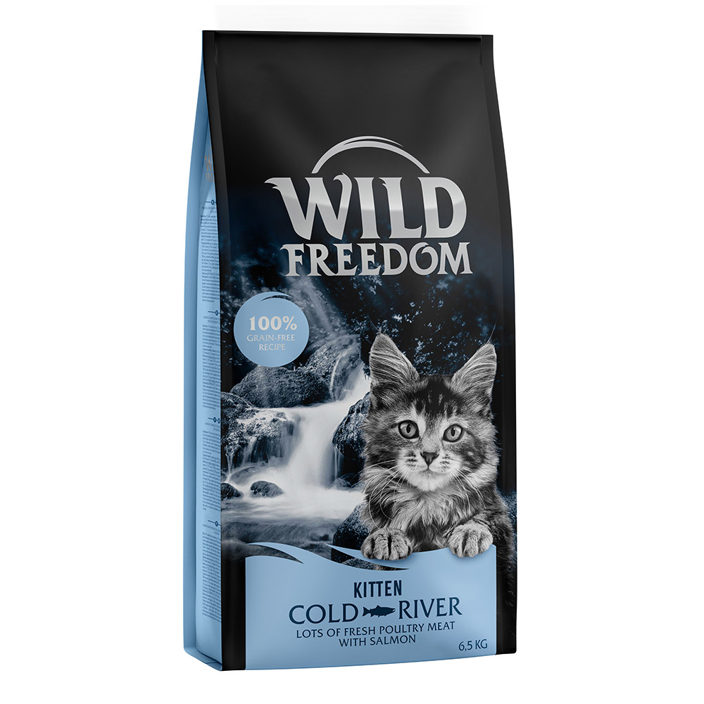6,5 kg Wild Freedom Trockenfutter + Snack "Wild Bites" gratis dazu! - Kitten Cold River - Lachs von Wild Freedom