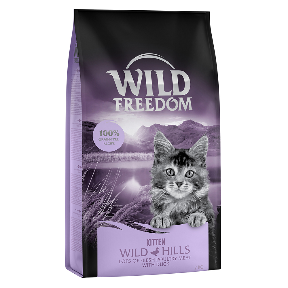 6,5 kg Wild Freedom Trockenfutter + Snack "Wild Bites" gratis dazu! - Kitten Wild Hills - Ente von Wild Freedom