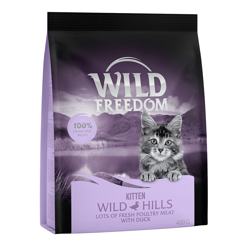 Bis zu 25 Rabatt! 400 g Wild Freedom Trockenfutter Kitten: Wild Hills - Ente von Wild Freedom