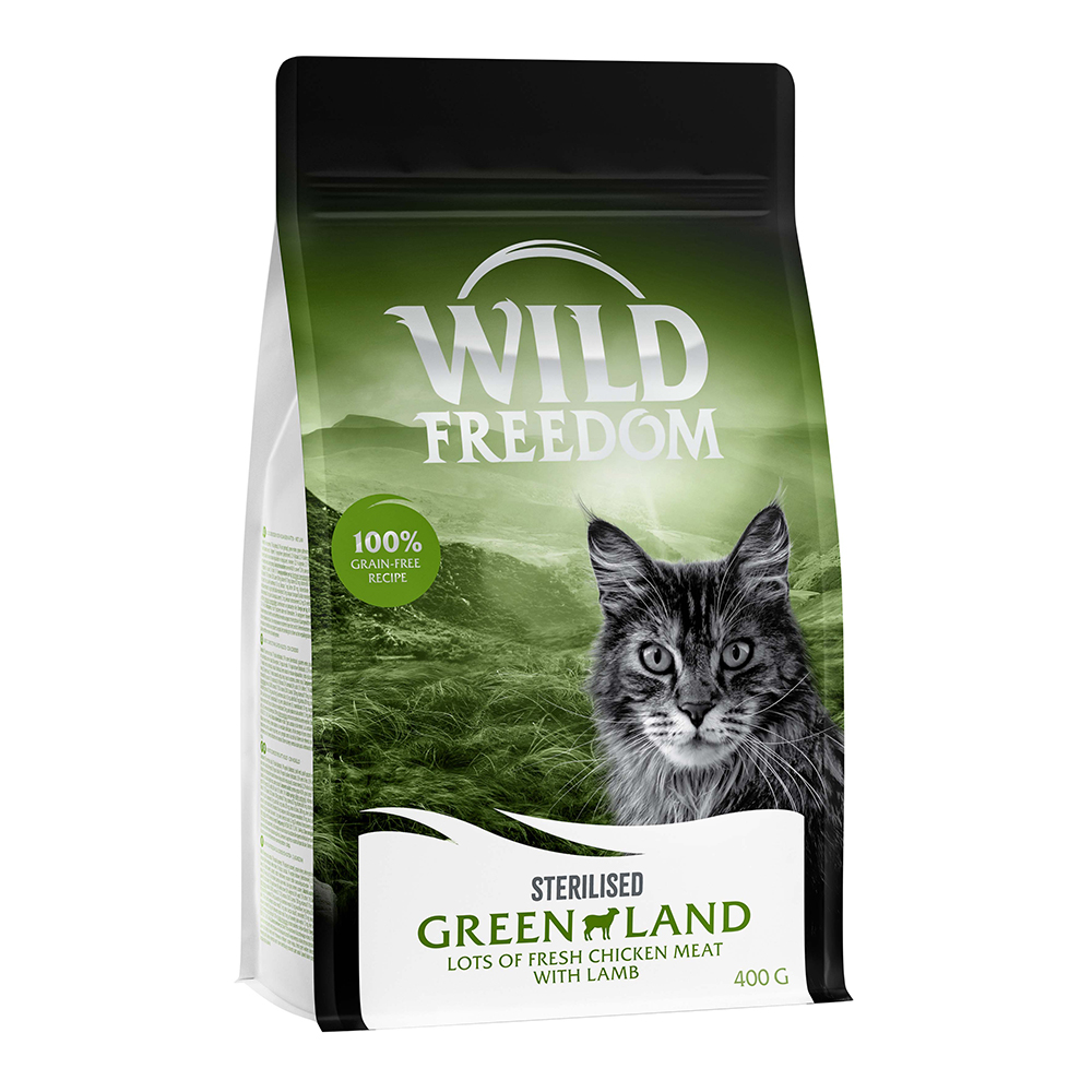 Bis zu 25 Rabatt! 400 g Wild Freedom Trockenfutter Sterilised: Green Lands - Lamm von Wild Freedom