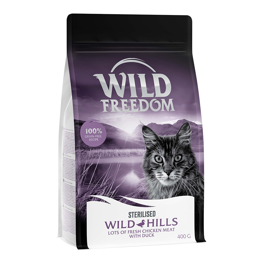 Bis zu 25 Rabatt! 400 g Wild Freedom Trockenfutter Sterilised: Wild Hills - Ente von Wild Freedom