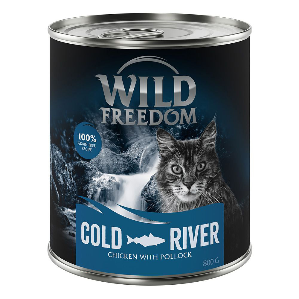 Sparpaket Wild Freedom Adult 12 x 800 g - getreidefreie Rezeptur - Cold River - Seelachs & Huhn von Wild Freedom