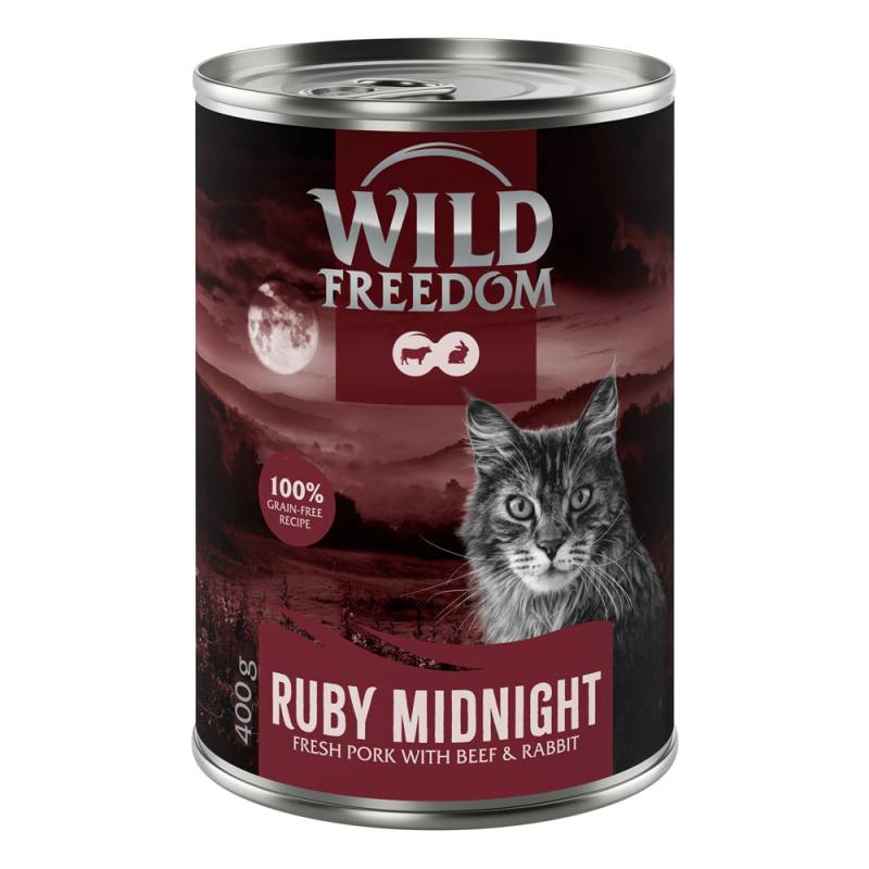 Wild Freedom Adult "Red" 6 x 400 g - getreidefreie Rezeptur - Ruby Midnight - Schwein, Rind & Kaninchen von Wild Freedom