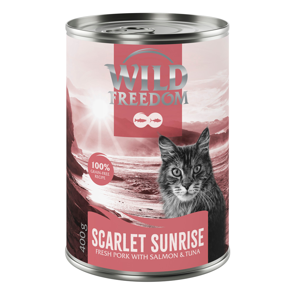 Wild Freedom Adult "Red" 6 x 400 g - getreidefreie Rezeptur - Scarlet Sunrise - Schwein, Lachs & Thunfisch von Wild Freedom