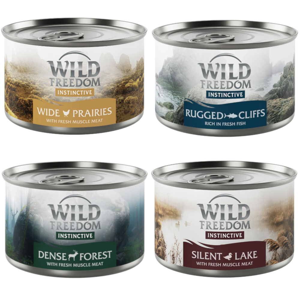 Wild Freedom Instinctive Ergänzungsfuttermittel 6 x 140 g - Mixpaket Misty Mountains (4 Sorten) von Wild Freedom