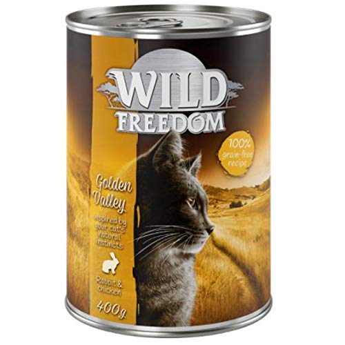 Wild Freedom Nassfutter für ausgewachsene Katzen, 6 x 400 g (Golden Valley - Kaninchen & Huhn) von Wild Freedom