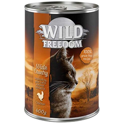 Wild Freedom Nassfutter für ausgewachsene Katzen, 6 x 400 g (Wide Country - reines Huhn) von Wild Freedom