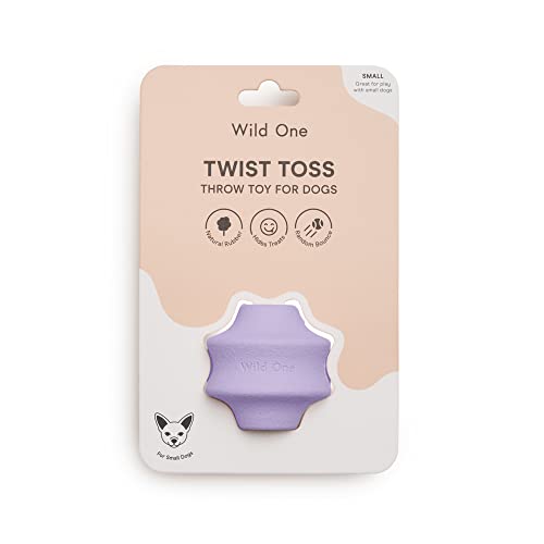 Wild One Kleines Twist Toss Hundespielzeug 100% Naturkautschuk, Spaß beim Kauen, langlebig für alle Rassen, Apportierspielzeug, Leckerli-Dosierung von Wild One