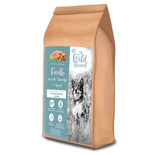 Wild Animal Light - Premium Hundefutter - Forelle mit Lachs, Süßkartoffel & Spargel, Trockenfutter, getreidefrei, 1er Pack (1 x 12kg) von WildAnimal