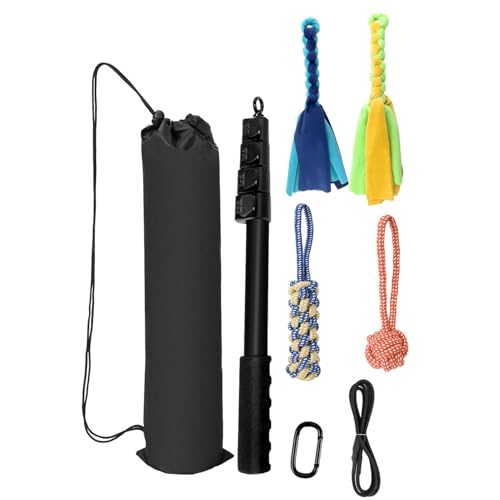 Dog Flirt Pole For Large Dogs - Dog Tug Of War Toy, Heavy Duty Flirt Stick Flirt Pole For Dogs | Flirt Stick Retractable, Dog Agility Equipment, Dog Teaser Wand For Training Playing Exercise von WildHarmony