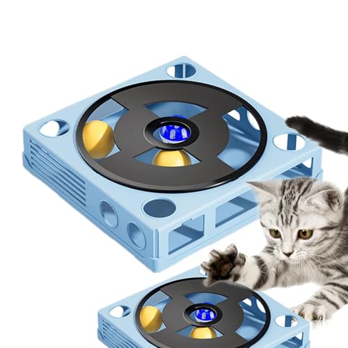 Leckerli-Puzzle-Spielzeug für Katzen | Katzen-Teaser Katzen-Leckerli-Puzzle | Phonograph interaktives Katzenspielzeug, Plattenspieler-Track-Kätzchen-Spielzeug, Puzzle-Spiel, von WildHarmony