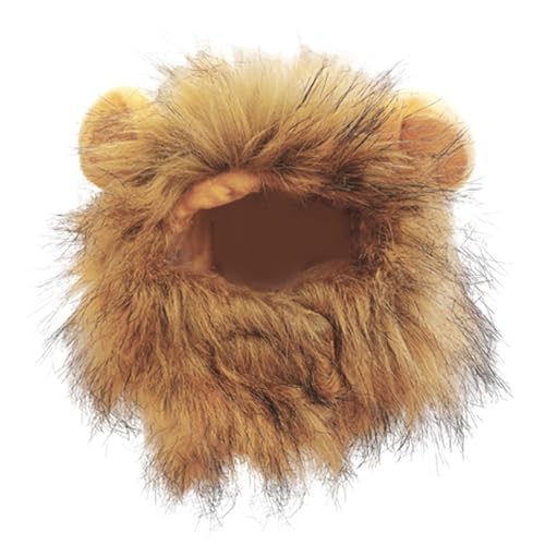 Lion Mane Costume for Cats & Dogs | Soft, Washable Pet Wig with Ears - Funny Fancy Dress-Up Outfit for Halloween, Christmas, Easter, Festival, Party, Photo Props, Cosplay - Adjustable Lion Hair Cat von WildHarmony