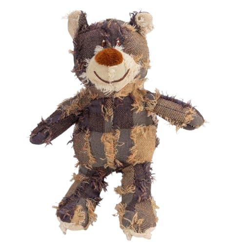 WildHarmony Bear Hundespielzeug – quietschendes Hundespielzeug, Hundeplüschspielzeug | Interaktives Hunde-Quietsch-Plüschbär-Kauspielzeug, Hunde-Plüschspielzeug, quietschendes Welpen-Kauspielzeug zum von WildHarmony