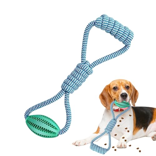 WildHarmony Seilballhundspielzeug, Ball und Seilhundspielzeug | Hundeschneidspielzeug mit Ball | Food Leckage Design -String, interaktiver Lebensmittelspender, Langeweile, Baumwollknoten, von WildHarmony