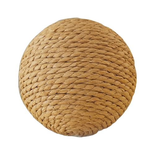 WildHarmony Tiragraffi Für Gattini Sound - Toy Ball Scratch Kaninchen, Tiragraffe Ball Für Interaktive Katzen | Ball Tiragraffi In Natürlicher Sisal, Spielzeugball, Um Haustiere Zu Kratzen von WildHarmony