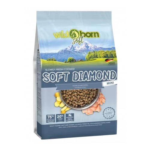 Wildborn Soft Diamond Mini 1 kg | Trockenfutter für Hunde | Neue Rezeptur von Wildborn