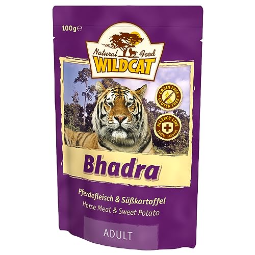 Wildcat Bhadra mit Pferdefleisch und Süßkartoffel Nassfutter 7 x 100 g von Wildcat