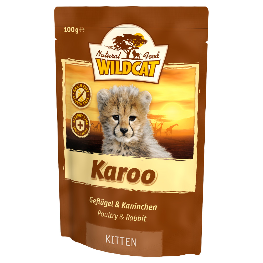 Wildcat | Karoo Kaninchen & Geflügel | Kitten | 56 x 100 g von Wildcat