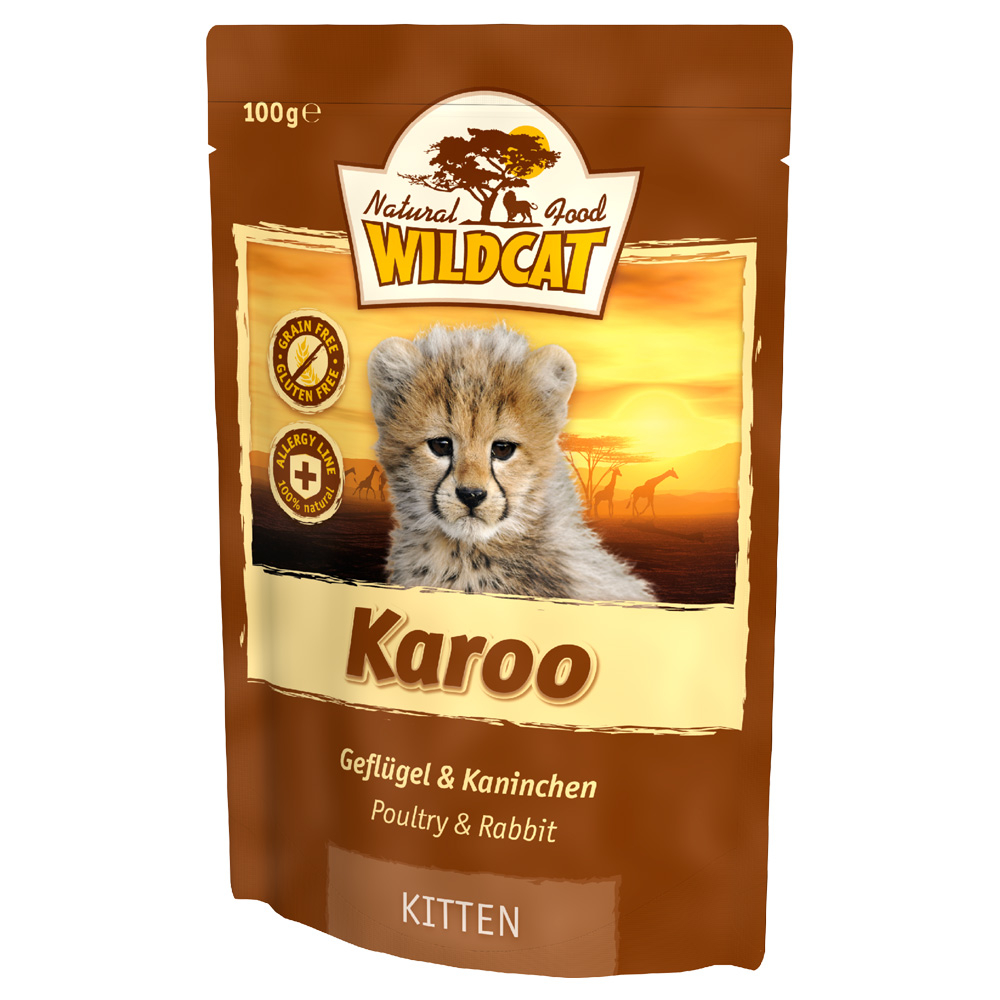Wildcat | Karoo Kaninchen & Geflügel | Kitten | 14 x 100 g von Wildcat