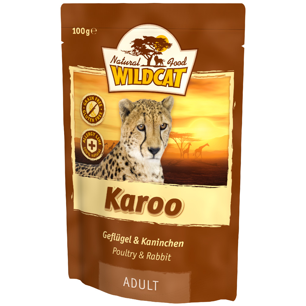 Wildcat | Karoo Kaninchen & Geflügel | Adult | 28 x 100 g von Wildcat